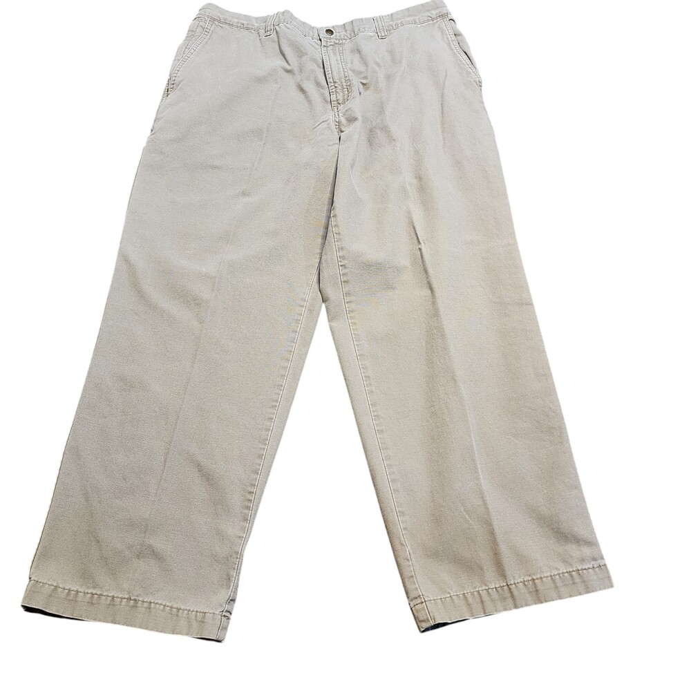 Columbia ROC Pants AM8142 Men Sz.38 Khaki Cotton Canvas Hiking Outdoor Chino